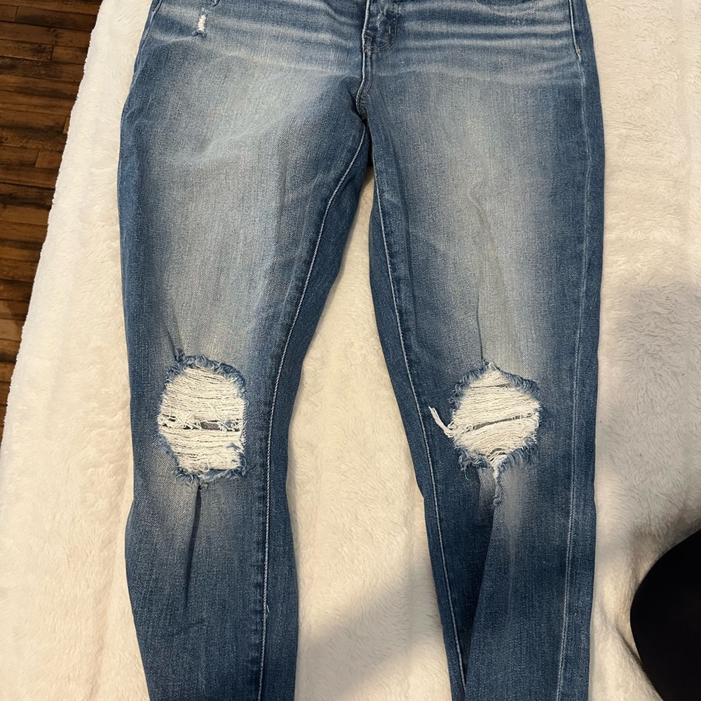 BKE Light Blue Distressed Skinny Jeans